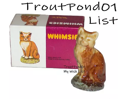 Wade Whimsies Cat Mini Figurine # 38 Picture Box 1977 Set 8 MIB • $12.99