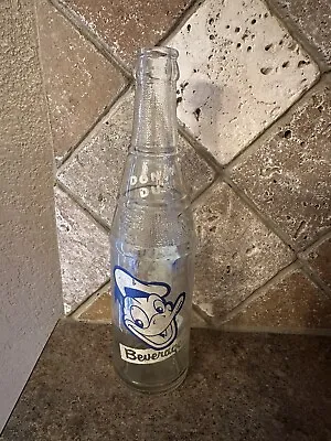 Rare Vintage Donald Duck Beverages Glass Soda Bottle Pop Advertising  • $10