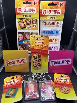 REBELDE RBD Lot Bundle Stickers Magnets Dog Tag Keychains Tack Pins New • $39.99