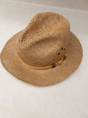 VTG Medium Straw Panama Hat C172-013 Made In USA Mens Accessories Summer In Box • $44.80