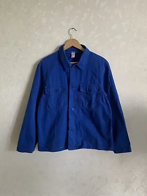 Vintage French Workwear  Maier Navy Blue Chore Men's Work Jacket Size 50 • $45