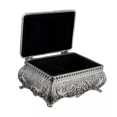 Metallic Jewelry Holder Trinket Storage Organizer Box For Case • £13.16