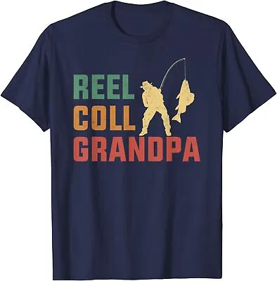 Vintage Reel Cool Grandpa Funny Fishing Grandpa Unisex T-Shirt • $19.99