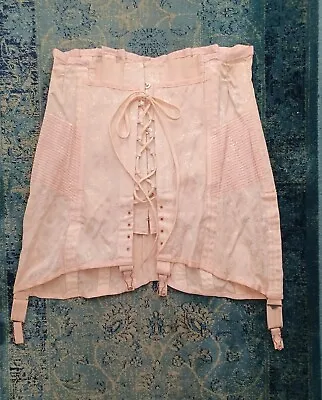 Vintage 50s Pink Corset Boned With Garter 60s Charmode Comfotrol Sz 32 PRETTY • $85