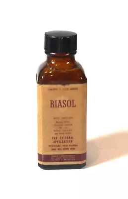 Vintage Shield Laboratories Riasol Mercury Poison 2 Oz. Physician Trial Bottle • $18.08
