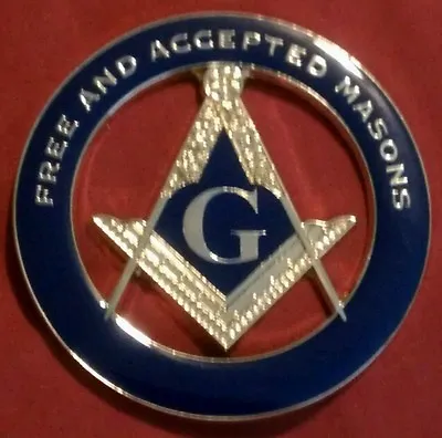 Freemason Masonic Free And Aceepted Masons Cut-Out Car Emblem  • $13.99