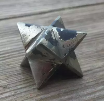 Natural Pyrite Gemstone Merkaba Star (one) - Buy It Now • $6.49