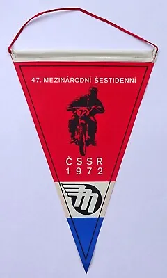 1972 FIM Six Days ENDURO Motorcycle PENNANT ISDE Czechoslovakia ISDT • $49.99