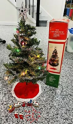 VTG Venture Stores 1985 2 FT Canadian Pine Christmas Tree W/box Decorations • $44.97