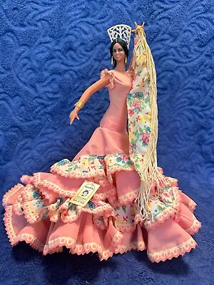Vtg 10  Spanish Marin Chiclana Araceli Montilla Flamenco Dancer Doll Pink W/tag • $24