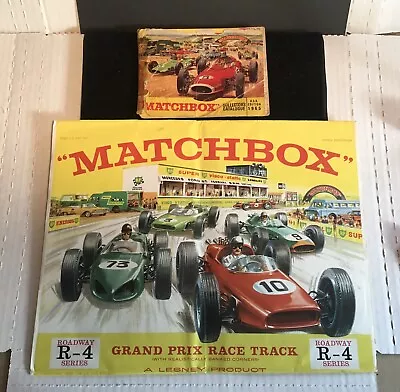 Matchbox R-4 Grand Prix Race Track Layout Cover Sleeve W/bonus 1965 Mini Catalog • $19.99