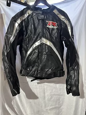NEW CI Mens Jacket & Pants Black Leather Zip Snap Suzuki GSXR Motorcycle • $199.99