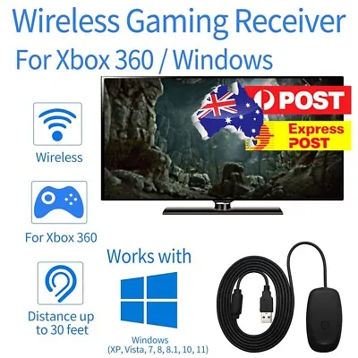 Pc Adapter Game Accessaries USB Receiver Pc Adapter For Xbox 360 Wireless Handle • $35.49