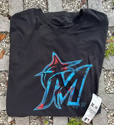 Miami Marlins Shirt Mens M Medium Hurley X ‘47 T Shirt MLB Baseball • $21.99