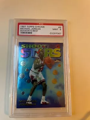 1997 Topps Chrome Michael Jordan Season's Best🔥shooting Stars🔥psa9🔥 • $249.99