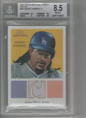 2010 Topps National Chicle Relics #Mr Manny Ramirez B Beckett Grading 8.5 NM-MT • $26.90