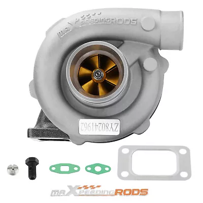 T3/T4 T04E 4 Bolt Turbo Turbocharger 0.57 A/R For 1.5L-2.3L Engine Oil Cooled • $248.38