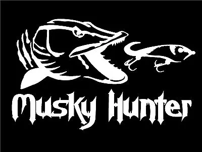 Car Truck Fishing Musky Decal Stickers Muskie Lure 10  Window Graphic • $17.02