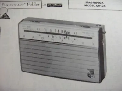 Magnavox Aw-24 Transistor Radio Photofact • $5