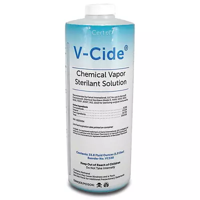 Certol VC338 V-Cide Chemical Vapor Sterilant Solution 1L 4/Bx EXP Mar 2023 • $67.68