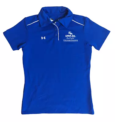 Under Armour Blue Polo Shirt  Cayman Jack Hand Crafted   Womens Sz Small • $14.99