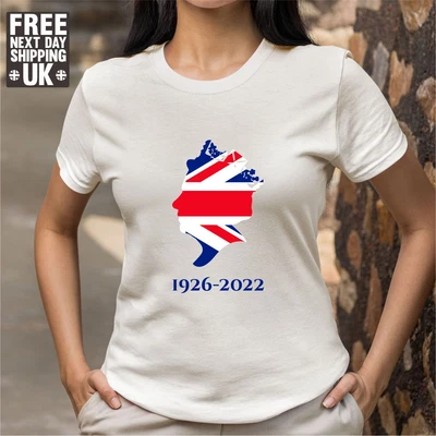 £9.99 • Buy Tribute To Queen Elizabeth II Memory T Shirt Legacy Monarch Union Jack Flag Tee