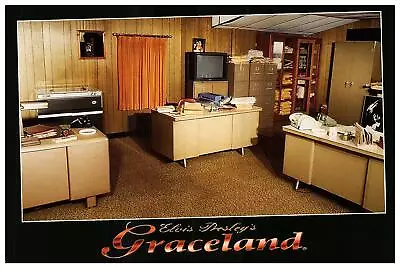 Postcard Graceland Vernon Presley's Office Memphis TN Chrome Era Unposted • $2.99