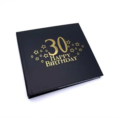 30th Birthday Black Photo Album Gift With Gold Script • £14.99