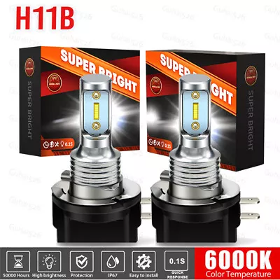 H11B LED Headlight Bulbs Conversion Kit High And Low Beam White Super Bright • $16.94