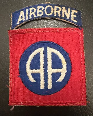 WW2 US 82nd Airborne Patch Black Back!!  • £170