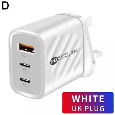 USB C Charger 20W Fast Block Type C Charging Cube Multi-port Dual PDUSB • $2.59