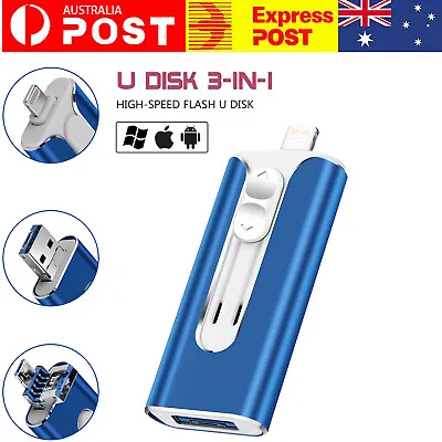 2TB 256/64GB USB I Flash Drive Disk Storage Memory Stick For IPhone IPad PC IOS • $16.99