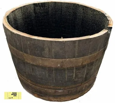 1/2 Barrel Planter Old Reclaimed Used Rustic Whiskey / Whisky Oak Wooden Barrel • £44.95