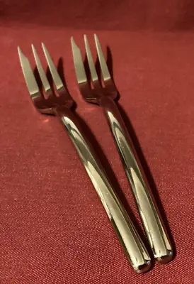 Mikasa Stainless ZENA Set Of 2 Cake Pastry Forks 6  Flatware Japan 18/8 Glossy • $39.99