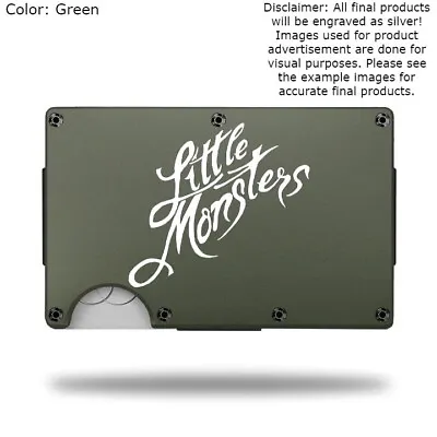 Custom  LITTLE MONSTERS  Laser Engraved Wallet - Slim Metal Wallet • $22