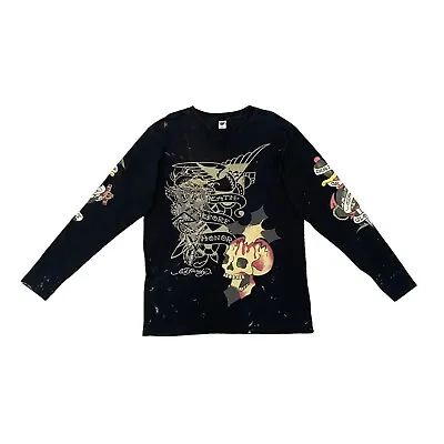 Ed Hardy Hollywood Death Before Shonor Long Sleeve T-Shirt Size XL • $41.42