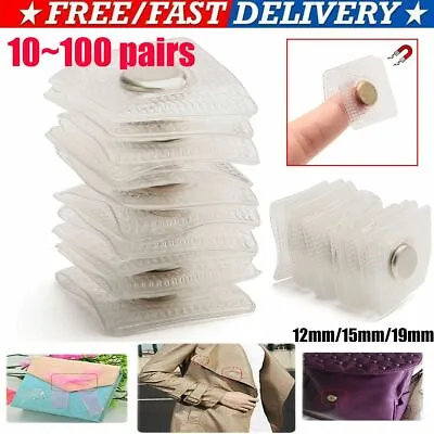 10~100 Pairs Invisible Hidden Sew Magnetic Snap Magnet Fastener Handbag Clothing • $7.59