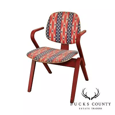 Thonet Mid Century Modern Bentwood Patriotic Armchair • $695