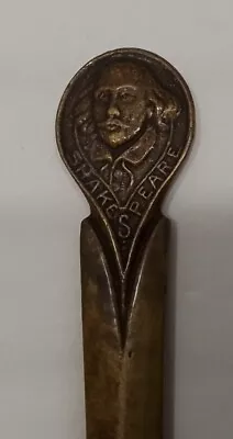 Vintage Brass Letter Opener. Shakespeare. 7.25  No Markings. • $7