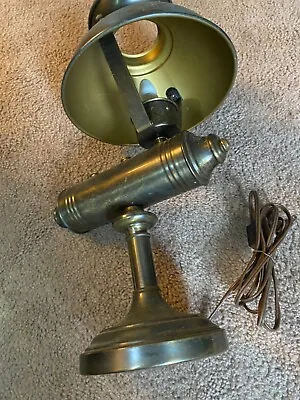 VTG Submarine Table Lamp MCM Brushed Brass Mushroom Dome Light 1960s • $110