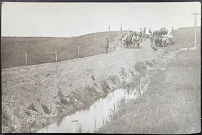 RPPC AZO 1904-1918 Unposted Horse Drawn Plows Farmers Dirt Road • $17.50