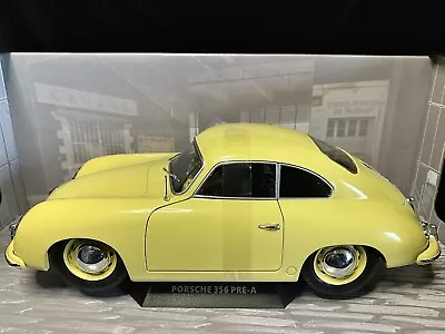 Solido (1953) Porsche 356 PRE-A Diecast 1:18 Yellow Condor *SHARP Color W/OGP • $89