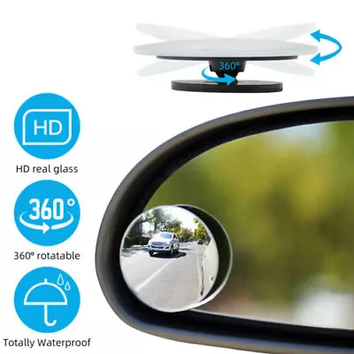 Car Parts Rear View Mirror 360° Rotating Wide Angle Convex Blind Spot Universal • $3.50
