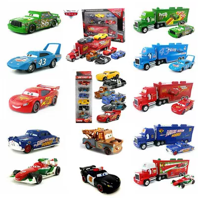 Disney Cars Lightning McQueen Metal Vehicle Truck Model Diecast Kids Playset Toy • $22.95