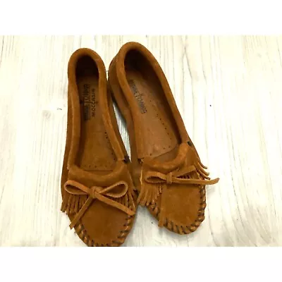 $16.97 • Buy Minnetonka Kilty Brown Suede Leather 402 Women's Shoes Size 6.5