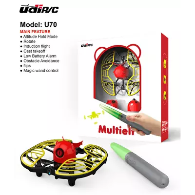 UDIRC U70 Gesture & Wand Control Drone  Cast Takeoff  Rotate  Obstacle Avoida • $24