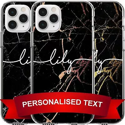 Silicone Cover Case Marble Personalised Name Text Birth Date Word Custom Printed • $16.95