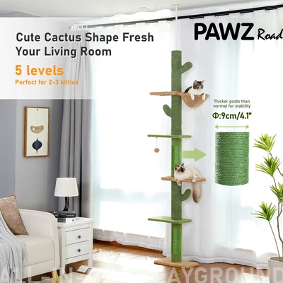 $75.99 • Buy PAWZ Road Cat Tree Scratching Post Scratcher Tower Condo House Ceiling High 275c