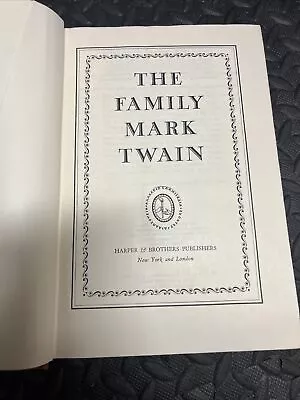 1935 The Family Mark Twain Vintage Book Ex Library Collection Of Stories HC Vtg • $10