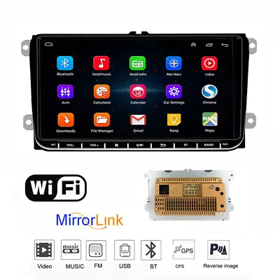 $85.99 • Buy 2 Din Android 9  Car Radio GPS Wifi BT For Bora Golf VW Polo Passat B6 B7 Touran